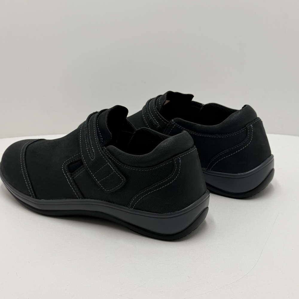 Orthofeet Solerno 813 Women's 9 D Wide Black Leather Orthopedic Comfort Shoes - Picture 4 of 11